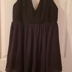 Black chiffon cocktail dress custom
